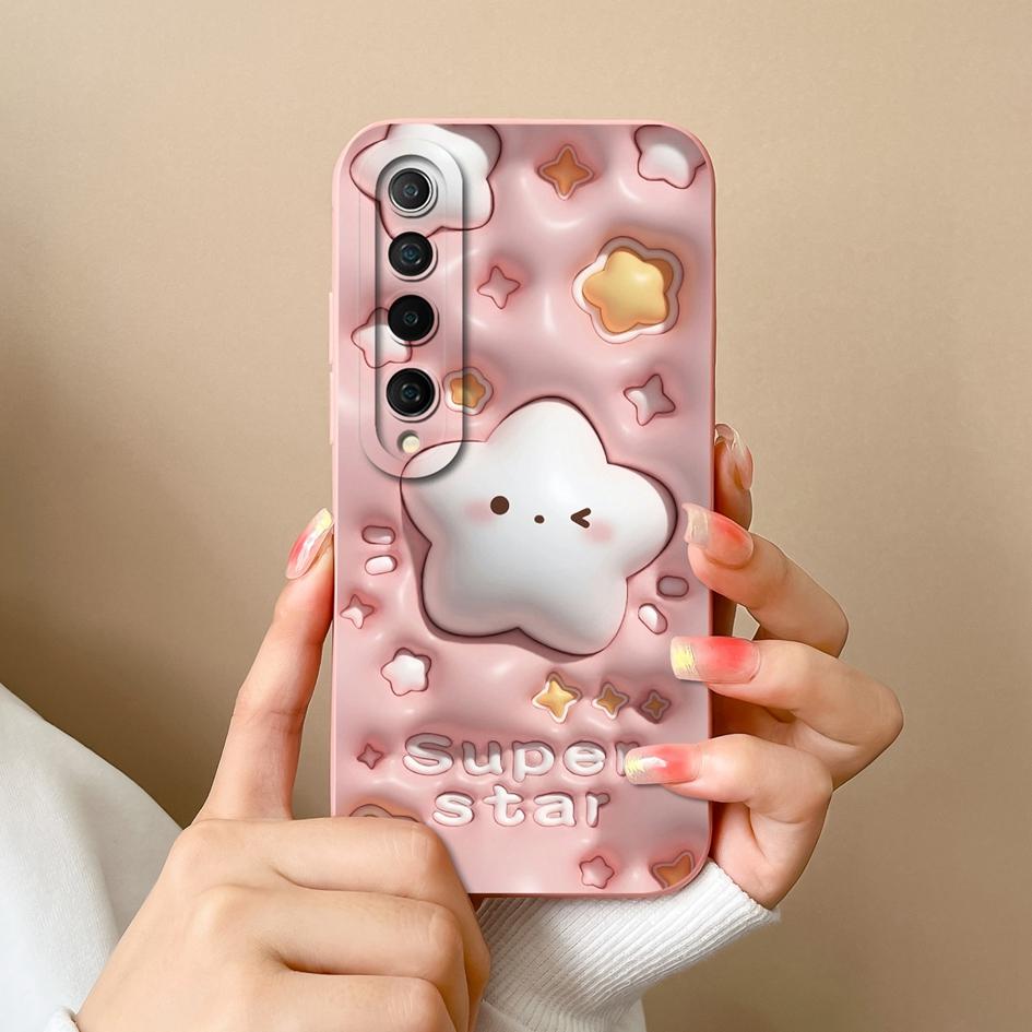 For Xiaomi Mi 10 11 Lite NE 10i 10T 11T 11X Pro Phone Case Cover Small Floral Pattern Shockproof Liquid Soft Silicone Anti Slip For Xiaomi Shell Capas