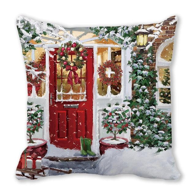 Christmas Ornament Navidad Noel Xmas Gifts Christmas Cushion Cover Merry Christmas Decorations for Home