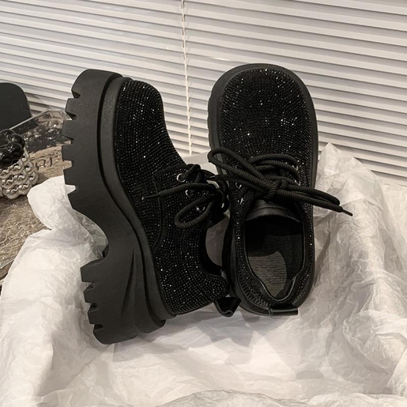 Fashion Women Platform Shoes Fashion Crystal Luxury Loafers Trend Brand Designer 2025 Summer New Sneakers Woman Sandals Casual Botas
