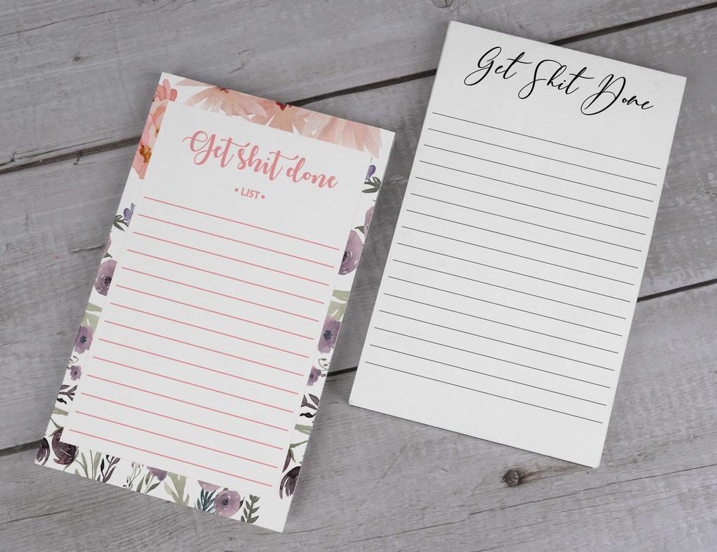 Inkdotpot Pack Of 2 Daily Planner List Undated Notepads, Memo Pad To-Do List Tear Off List Pad- Organizer- Scheduler- Organize Tasks (50 Sheets