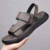 New Shoes for Men Summer Genuine Leather Sandals Fashion Soft Latex Insole Casual Shoes Cool Beach Shoes