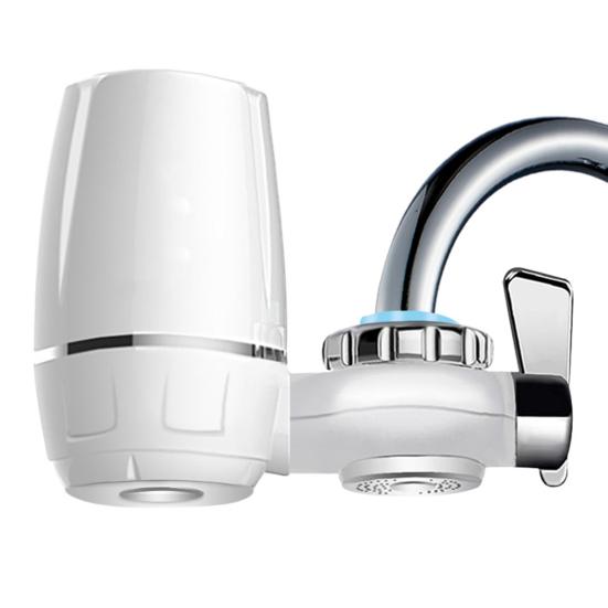 Water Filter with Connector Dual Window Outlets Clear Multi-layers Filtering Bathroom
