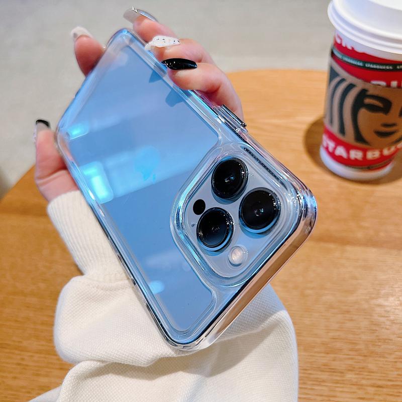 Luxury Transparent Shockproof Armor Case for IPhone 16 15 14 13 Clear Bumper Hard Acrylic Cover