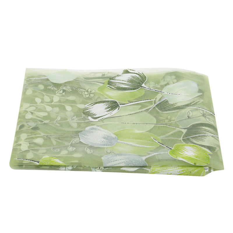 Tulip Flower Sheer Window Curtain Beads Tassel Door Scarf Drapes Valance Home Supplies