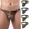 Men Thong Sexy Low-Rise Slim Fit Briefs Leopard Print High Elasticity Breathable Panties Comfortable Daily Wear
