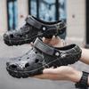 2024 Fashion Men Clogs Slippers Casual Hole Beach Sandals Outdoor Men Garden Shoes Summer Soft Sandals Home Bathroom Slides