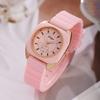 Простые женские часы с силиконовым ремешком, женские кварцевые наручные часы