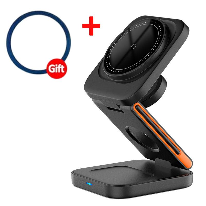 30W 3 In 1 Magnetic Wireless Charging Station For  Watch 7 6 Samsung Galaxy Watch 6 5 4 Active 2 For iPhone Samsung Charger