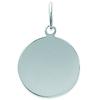 [B9895] - Silver 'Round Medal' Silver Pendant - 17 Mm