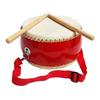 Taiko Drum Set, Authentic Cowhide Covered, Includes Bamboo Percussion Instrument, Standard Size, 24cm Diameter, 14cm Height