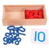 Kids Wooden Montessori Cognitive Cards Number Counting Math Game Educational Toys For Kids Early Childhood Preschool Training