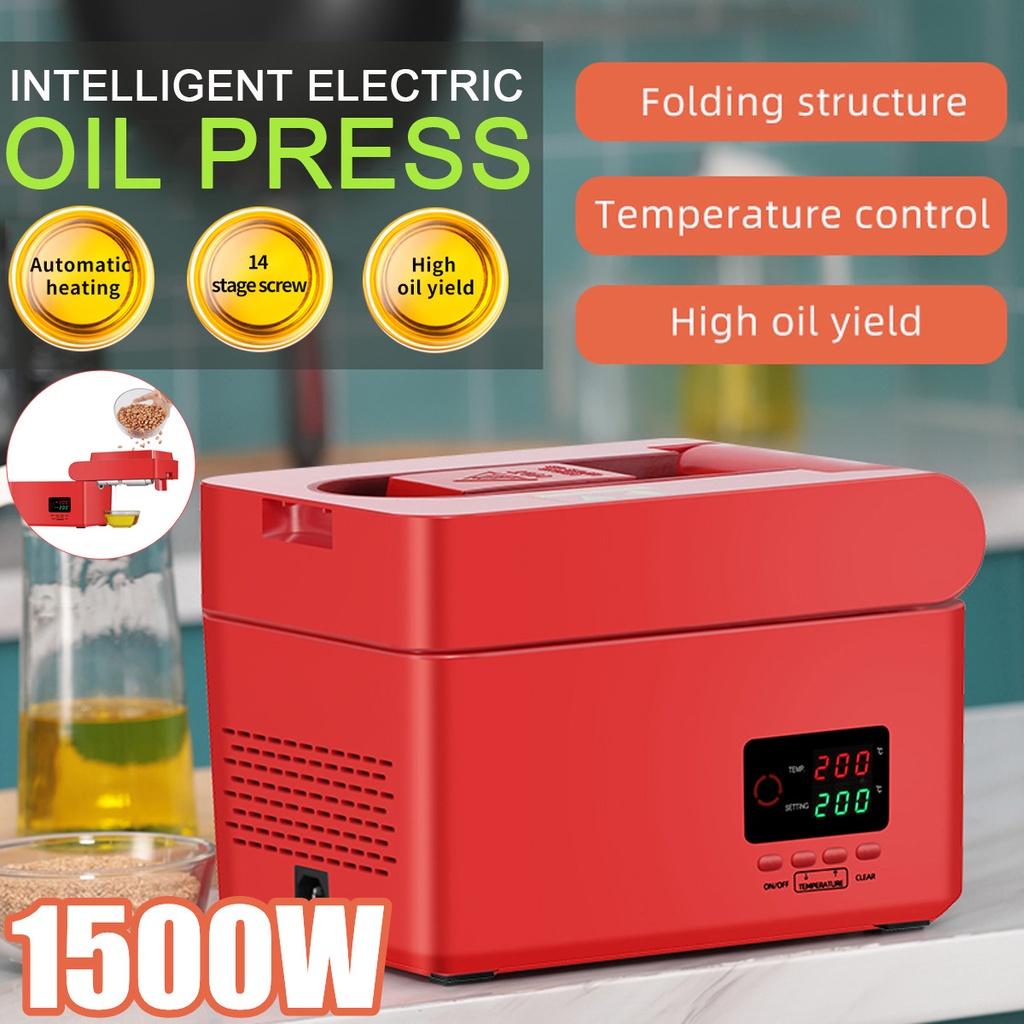 1500W Oil Presser LED Digital Temperature Control Squeezed Press Peanut Flaxseed Sesame Automatic Household Press Oil Machine