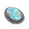 Republic Larimar Handmade 925 Sterling Silver Jewelry Ring Size 8 V0q38