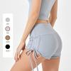 Spring and Summer Women's New Drawstring Contrast Color High Elastic Hip Running Quick-drying Fitness Yoga Shorts
