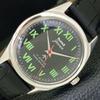 VINTAGE HMT JAWAN HAND-WINDING INDIAN MENS BLACK COLOR DIAL WATCH A700106-5 R201-a700106