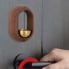 Wood Shopkeepers Bell Loud Sound Front Door Hanging Bass Bell Wind Chime Door Opening Doorbell Home Office Coffee Shop Entrance Decoration