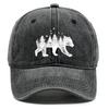 Forest Bear Washed Cotton Snapback Baseball Caps Gorra Hombre Leisure Distressed Adjustable Baseball Hat