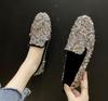 Women Flat Glitter Sneakers Casual Female Slip-On Bling Platform Comfortable Plus Size Loafer Shoes Km87
