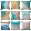 Abstract Watercolor Ocean Pillow Case Living Room Chair Sofa Backrest Pillow Office Pillow Case