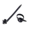 10/20Pcs Car Nylon Black Cable Ties Push Mount Wire Harness Fastener Cable Clamp Clips Ties Management Car Wire Organizers