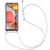 Case - BOOLING - for Samsung A42 - Transparent - Flexible - Adjustable White Cord