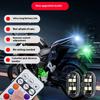 New Model Center Grille Leading Modification Aircraft Lamp Motorcycle Remote Control Flashing Lamp Universal Wireless Motorcycle