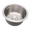 Kitchen Sink 304 Stainless Steel Brushed Single Bowl Rust Proof Round Sink for Home Bar 36cm