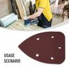 10PCS Professional Grade Flocked Back Sandpaper Triangle Sanding Sheets