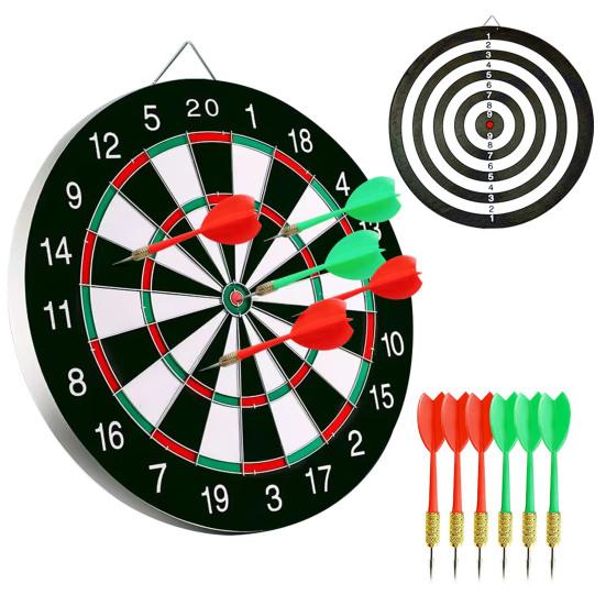 Dart Board Bristle Dartboard Steel Tip Dartboard Starter Set with Dart Party Play Game Toy for Kids And Adults