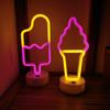 LED Night Light Good Brightness Decorative Portable Useful Bedroom Ice Cream/Ice Lolly Neon Lamp Party Decor