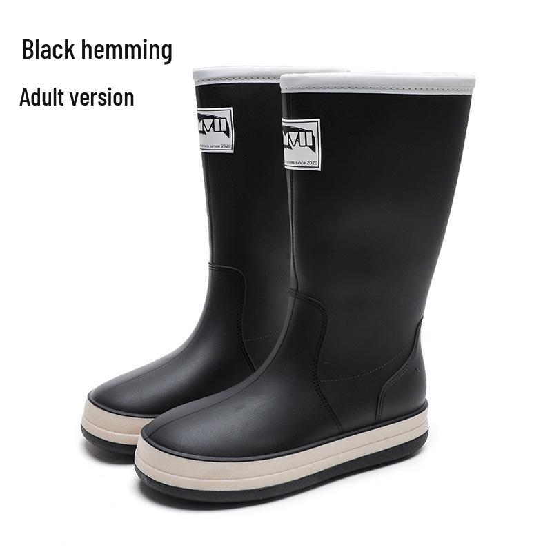 New Fashion Non-Slip Rain Boots: High-Top Waterproof Boots for Women, Men, and Children