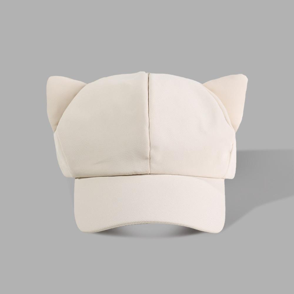 Casual Y2k Cat Ear Hat Korean Peaked Cap Lovely Women's Baseball Hat  Girl
