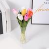 Simulation Flower Vivid Color Realistic Looking Plastic Fake Tulip Flower Arrangement Table