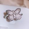 Exquisite Pretty Large Butterfly White Zircon Ring Ladies Jewelry Party Wedding Proposal Bride Jewelry Birthday Gift Ladies Jewelry