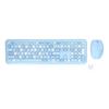 Keyboard Mouse Combo 2.4G Retro Multi Color Mute Cover Wireless Keyboard and Mouse SetBlue