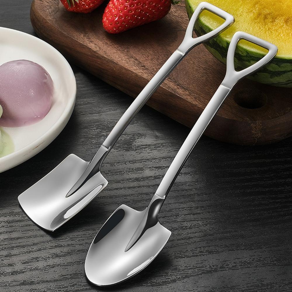 Watermelon Spoon Pure Titanium Tableware Stainless Steel Retro Shovel Dessert Spoon Coffee Spoon