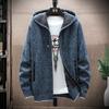 Men's Fall And Winter Casual Sweater Jacket Warm Knit Sweater Hooded Hoodie
