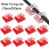 10/50Pcs Clear Cable Management Clip Self Adhesive Multi-functional Wire Fixing Clip Sticky Cord Holder Outdoor Christmas Fairy Light Organizer Clip