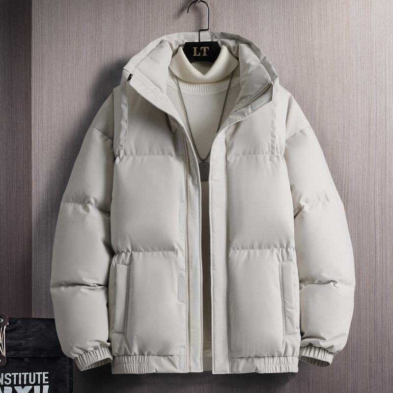 Men's Down Jacket New Style Large Size White Duck Down Bread Jacket Winter Jacket Men's Internet Celebrity Same Style Thickened Loose and Warm