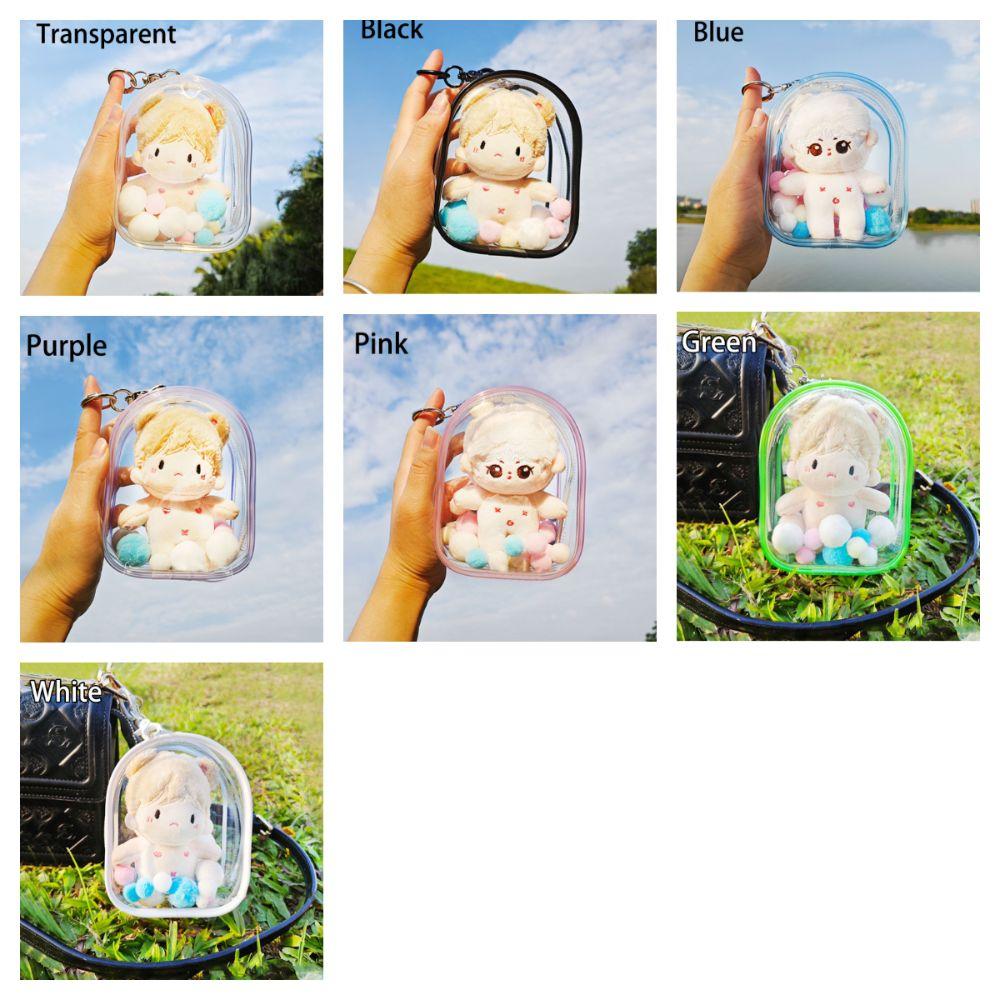 Clear Transparent Storage Case 10cm Doll Doll Display Box Gift Outdoor Bag 10cm Cotton Doll