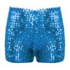 Kids Boys Girls Sparkle Sequins Dance Shorts High Waist Gymnastic Jazzz Hip Hop Dance Performance Dance Shorts