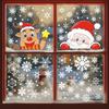 White Snowflake Santa Claus Holiday Decorations, Electrostatic Glass Door, Reindeer Stickers