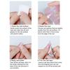 Yousheng 1 Set Gel Nail Stickers for Fragile Nails Easy Removal Waterproof Nail Art Stickers DIY Nail Art Decals with File Wooden Stick Cotton Pad