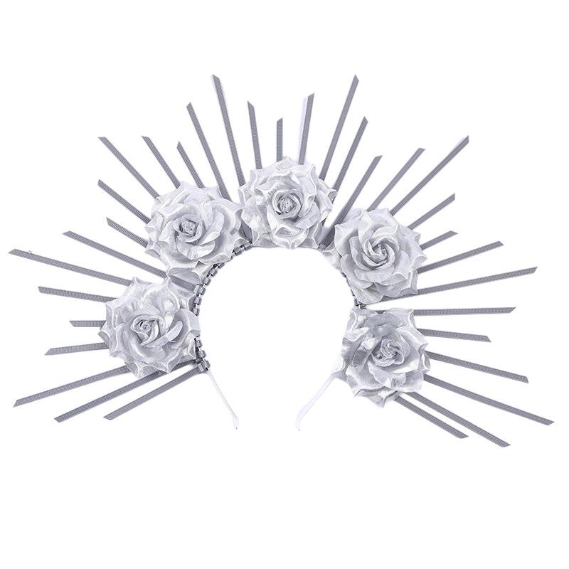 Sun Goddess Baroque Tiara Crown Spiked Halocrown Headpiece Mary Halocrown Headband Halocrown Greek