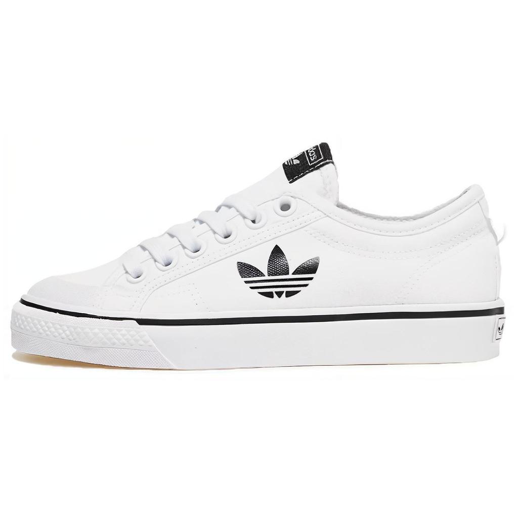 Adidas Originals Nizza Versatile Comfortable Shock Absorbing Durable Low-Top Skate Shoes Unisex Skate Shoes White HQ6940