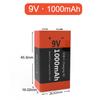 9V Rechargeable Battery 1000mAh Multimeter Guitar Instrument 9V Square 6F22 Lithium-ion Battery USB Direct Charging Batteries