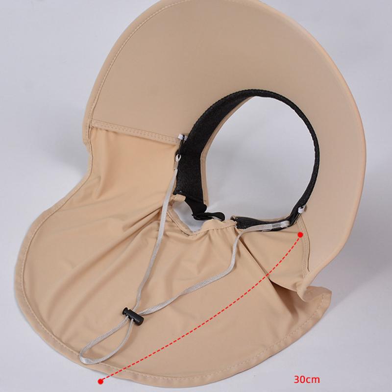 Outdoor Sun Bucket Hat for Women Men Large Brim Shawl Sun Hat Ice Silk UV Protection Sunshade Empty Top Cap Hiking Fishing Climb Visors Headwear