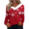 Long Sleeve Shirts For Women Cute Tops Christmas Prints Tees Blouses Casual Plus Size Basic Tops Pullover