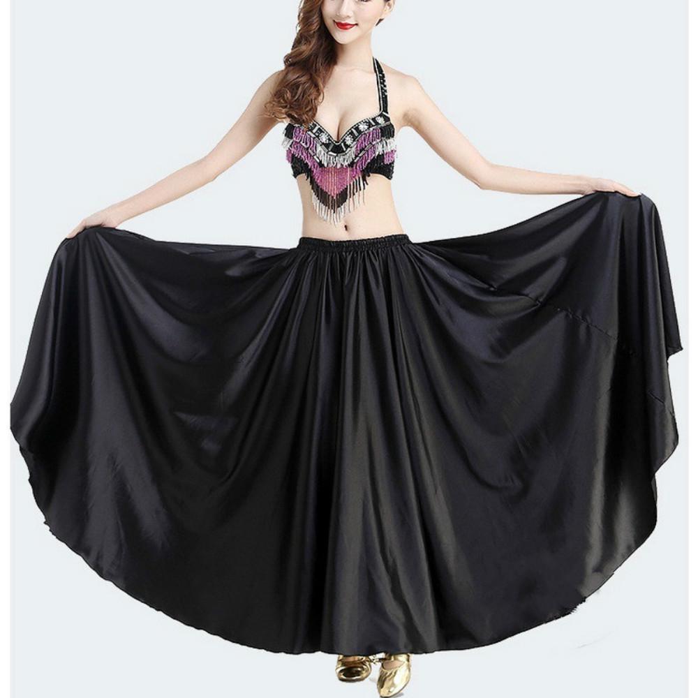 4Colors Professional Women Belly Dancing Skirt Full Circle Skirts Skirts Satin Belly Dance Skirt