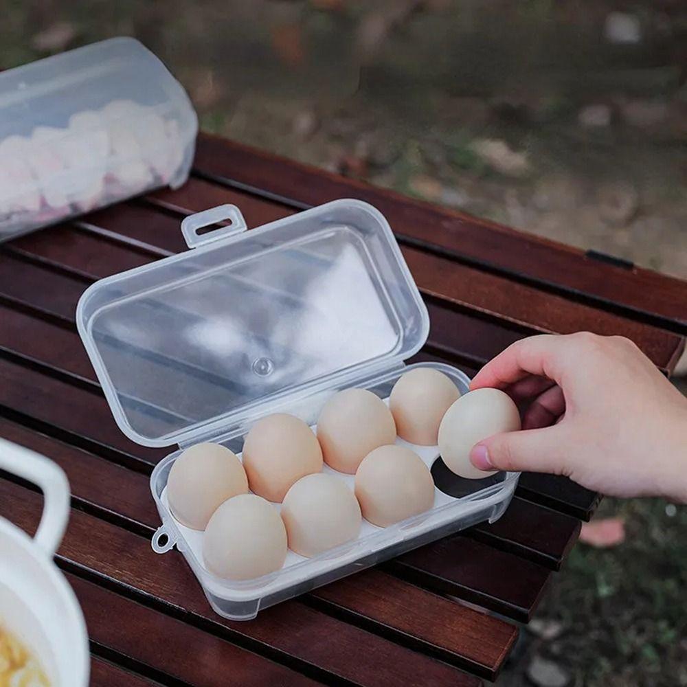 3/4/8 Grids Egg Holder Container Egg Storage Box High Quality Egg Box For Outdoor Camping
